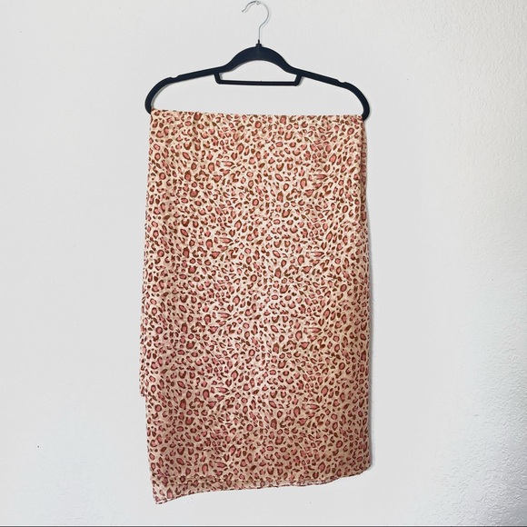 Animal Print Silk Scarf Wrap - Picture 2 of 4